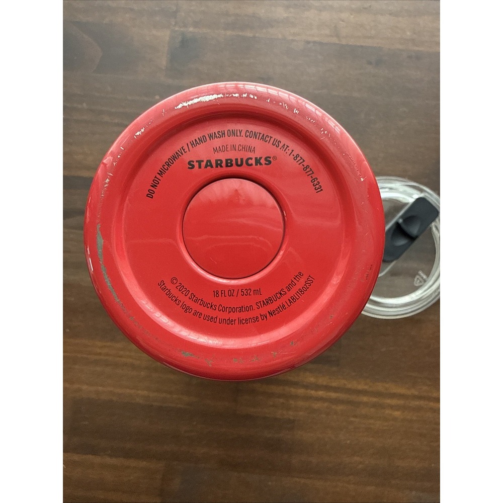 2020 STARBUCKS Red 18 oz Stainless Steel Travel Tumbler Coffee Cup Hot Cold - Picture 4 of 4